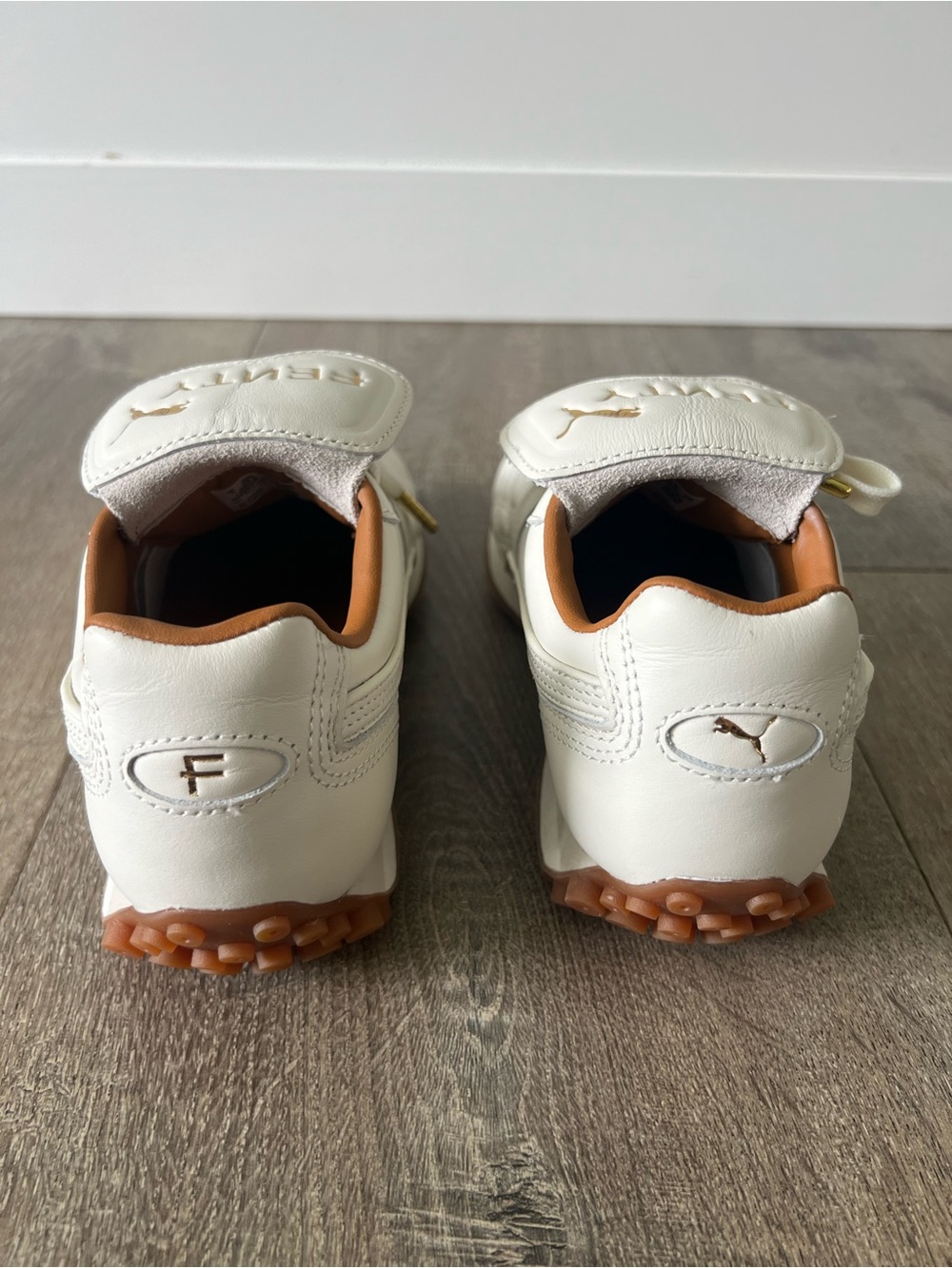PUMA Women’s Fenty x Avanti Lace Up Leather White Sneakers Rihanna Sz 5.5 NWOT - Picture 4 of 8